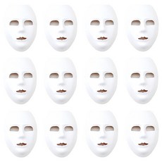 白色面具 12入, 白色的
