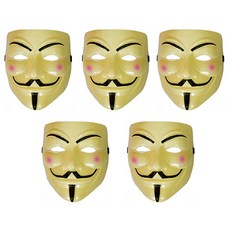 V怪客面具 5入, 混色