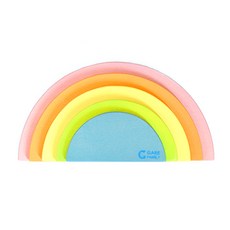 GabeFamily 中號半圓形粉彩學習教具 KS5912, 淺粉紅色, 橘色, 淺黃色, 淺綠色, 藍綠色