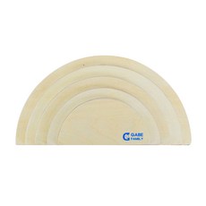 GabeFamily 中號半圓形自然學習教具 KS5911, 原木