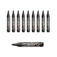 Artline 替換型油性魔術筆 K-177N, 黑色的, 10個