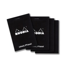RHODIA 點記事本 No 12 85 x 120 mm, 黑色的, 4個