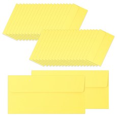 2Youngdesign 彩色橫式信封, 黃色, 40個
