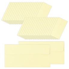 2Youngdesign 彩色橫式信封, 象牙白, 40個