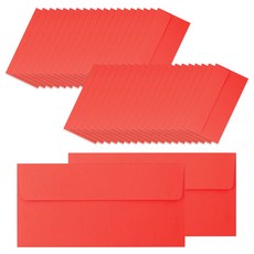 2Youngdesign 彩色橫式信封, 紅色, 40個