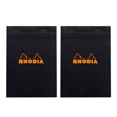 RHODIA 內襯便箋簿 No 16 148*210mm, 黑色的, 2個