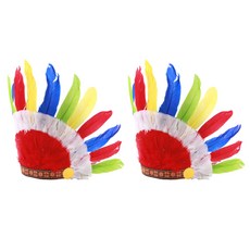 印地安酋長彩色帽子, 混合顏色, 2個