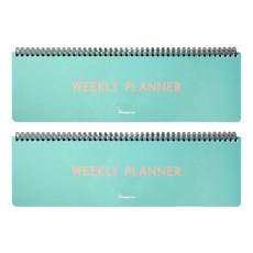 Projection Pastel Long Weekly Planner 2p, 薄荷