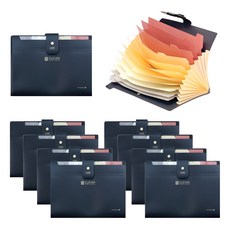 morning glory 5500 Clever 12格分類 簡易文件夾, 海軍藍, 10個