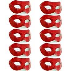 半臉眼罩 10入, 紅色