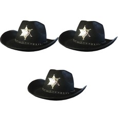 Stupid 警長帽, 黑色, 3個