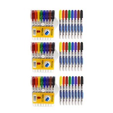 Styno 水性白板筆 358號 8色組, 黃色、橙色、紅色、綠色、藍色、紫色、棕色、黑色, 3套