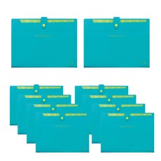 morning glory 5200 12格簡易文件夾, 藍色, 10個