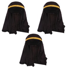 阿拉伯帽, 黑色, 3個