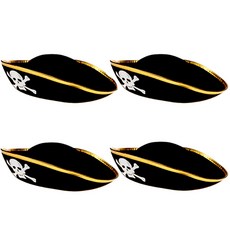 Stupid 海盜船長成人帽, 混色, 4個