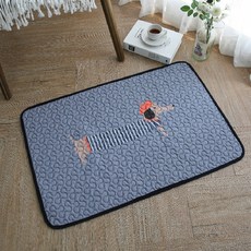 amante 臘腸狗圖案絎縫地墊, Dust Blue