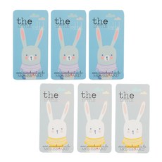 momsboard 小兔子橡皮擦 6入, 混合顏色