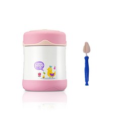 THERMOS 膳魔師 Foogo系列副食品保溫杯 290ml+奶瓶清潔刷 隨機出貨, 粉色, 1組