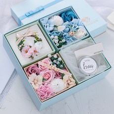 Easyful 香皂花海洋公園禮物盒, 藍粉色, 1個