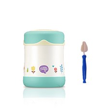 THERMOS 膳魔師 Foogo系列副食品保溫杯 290ml+奶瓶清潔刷 隨機出貨, 綠色, 1組