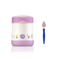 THERMOS 膳魔師 Foogo系列副食品保溫杯 290ml+奶瓶清潔刷 隨機出貨, 紫色, 1組