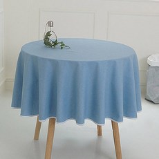 圓形素色桌布, 藍色, 150 x 150 cm, 1個