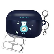 아이무이 별자리 소프트 에어팟 프로 케이스 + 철가루방지스티커 + 키링 세트, 물병자리, 1개