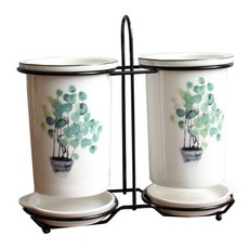 Block Mart 北歐廚房陶瓷植物陶瓷餐具筒, Type1, 1個