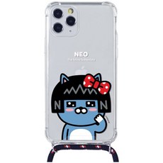 KAKAO FRIENDS 斜背頸掛式透明防摔手機殼