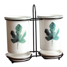 Block Mart 北歐廚房陶瓷植物陶瓷餐具筒, Type3, 1個