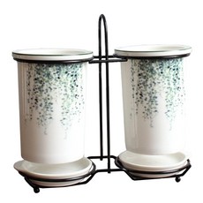 Block Mart 北歐廚房陶瓷植物陶瓷餐具筒, Type5, 1個