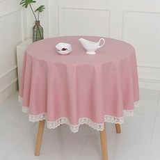 蕾絲圓形桌布, 乾燥玫瑰粉, 100 x 100 cm