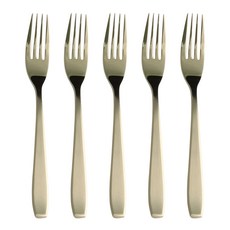 Inspoon Forte Gold 餐具晚餐叉, 單一顏色, 5個