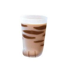 ADERIA Coconeco可愛貓掌肉球玻璃杯 300ml, 橘貓, 1個