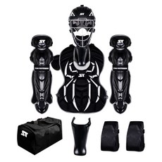 스톰 19 스파이더 포수장비세트, BLACK + SILVER, 1개
