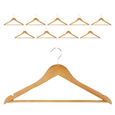 MARKET B 木製衣架 KS1016/LDR, 10個, 混色