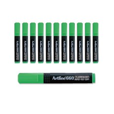 Artline 螢光筆 EK-660, 綠色, 12個