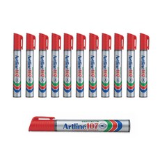 Artline 流星魔法EK-107, 紅色的, 12個