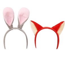 動物方城市髮箍2件組, 尼克+茱蒂, 1組