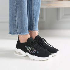 벨레페 여성용 발렛 에어캡 니트 스니커즈