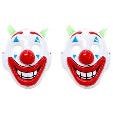 小丑 暴徒 抗議者面具 塑膠 2入, 混合色, 2個