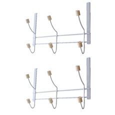 SUNWOOLAND 木球門後6勾掛勾, 白色, 2個