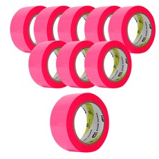 新興膠帶 中包裝 彩色膠帶 粉色 50m, 9個