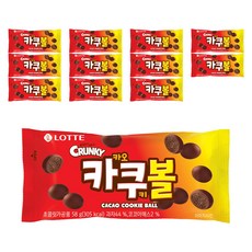 LOTTE 樂天 巧克力脆心可可球, 58克, 12個