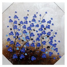 連翹花油畫畫框 7 藍色