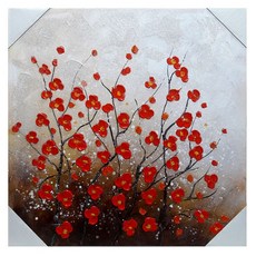 連翹花油畫畫框 7 紅色