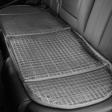 Noblesse 銀色格紋透氣三人座汽車坐墊, 混合色, 1個