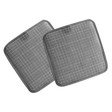 Caramall Noblesse 格紋透氣車用坐墊, 2個, 銀色