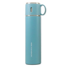 KKOMKKOMI 野餐分享杯保溫瓶, 雪酪藍, 560ml, 1個