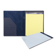 KKOMKKOMI 黏土活頁夾 B5 + 法律便條紙 2款, 海軍藍(活頁夾), 黃色, 白色(法律便條紙), 1套